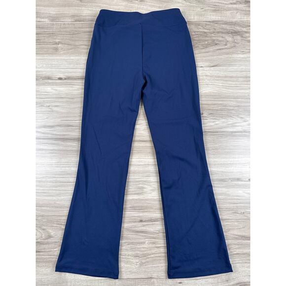 We Wander WeFlex Performance Jersey Classic Yoga Pants Navy Large - Picture 2 of 4